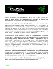 Razer BlackWidow Tournament Edition Manual De Usuario