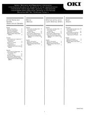 Oki Microline 390 Turbo Información Sobre Seguridad, Garantía, Y Regulaciones