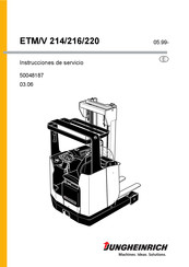 Jungheinrich ETM/V 220 Instrucciones De Servicio