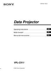 Sony VPL-CX11 Manual De Instrucciones