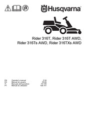Husqvarna Rider 316T AWD Manual De Usuario