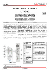 Promax DT-202 Instrucciones De Montaje Y Conexionado