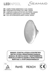 Seamaid LEDINPOOL 502655 Manual De Instalación Y Mantenimiento