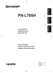 Sharp PN-L705H Manual De Instalación