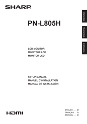 Sharp PN-L805H Manual De Instalación