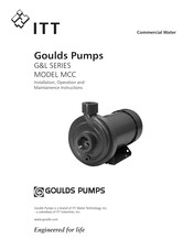 ITT Goulds Pumps MCC Instrucciones De Instalación, Operación Y Mantenimiento