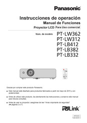 Panasonic PT-LW312 Instrucciones De Operación