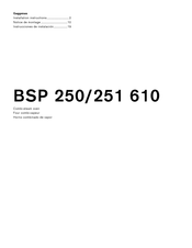 Gaggenau BSP 251 610 Instrucciones De Instalación
