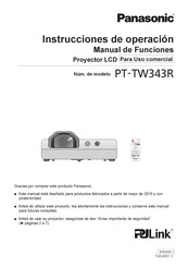 Panasonic PT-TW343R Instrucciones De Operación