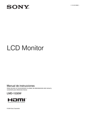 Sony LMD-1530W Manual De Instrucciones