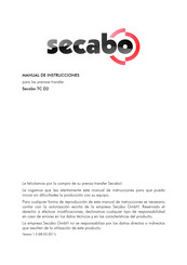 Secabo TC D2 Manual De Instrucciones