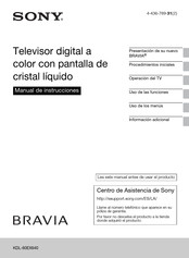 Sony BRAVIA KDL-60EX640 Manual De Instrucciones