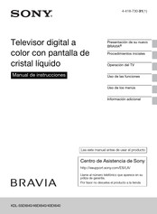 Sony BRAVIA KDL-55EX640 Manual De Instrucciones