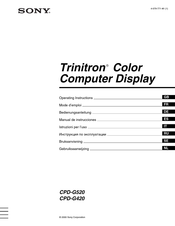 Sony CPD-G520 Manual De Instrucciones