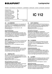 Blaupunkt IC 112 Instrucciones De Montaje