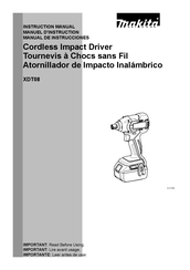 Makita XDT08 Manual De Instrucciones