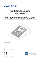 VWR OX 4000 L Instrucciones De Operación