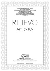 Gessi RILIEVO 59109 Manual De Instrucciones