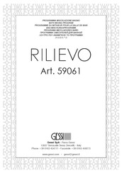 Gessi RILIEVO 59061 Manual De Instrucciones