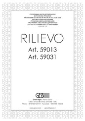 Gessi RILIEVO 59013 Manual De Instrucciones