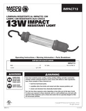 Matco Tools IMPACT13 Instrucciones De Operación