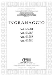 Gessi INGRANAGGIO 63589 Manual De Instrucciones