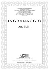 Gessi INGRANAGGIO 63561 Manual De Instrucciones