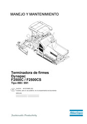 Atlas Copco Dynapac F2500 Serie Manejo Y Mantenimiento