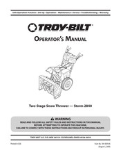 Troy-Bilt Storm 2840 Manual Del Operador