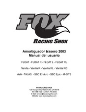 FOX RACING SHOX Vanilla RL Manual Del Usuario