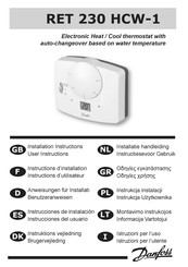 Danfoss RET 230 HCW-1 Instrucciones De Instalación / Instrucciones Del Usuario