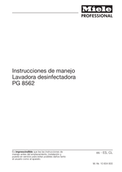 Miele professional PG 8562 Instrucciones De Manejo