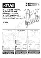 Ryobi YG200BN Manual Del Operador