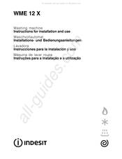 Indesit WME 12 X Instrucciones Para La Instalación Y Uso