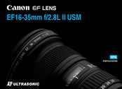Canon ULTRASONIC EF LENS EF16-35mm f/2.8L II USM Instrucciones