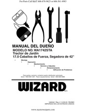 Wizard WA1742STA Montaje Y Operación Y Mantenimiento Y Servicio Y Ajustes Y Almacenamiento Y Idificación De Problemas