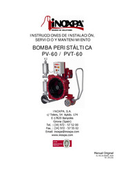 iNOXPA PVT-60 Instrucciones De Instalación, Servicio Y Mantenimiento