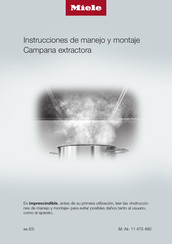 Miele DA 6708 D Instrucciones De Manejo Y Montaje