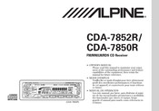 Alpine CDA-7852R Manual De Operación