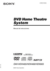 Sony DAV-HDX465 Manual De Instrucciones
