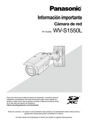 Panasonic WV-S1550L Información Importante