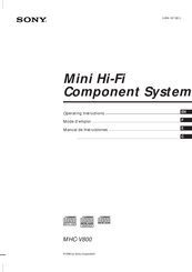 Sony MHC-V800 Manual De Instrucciones