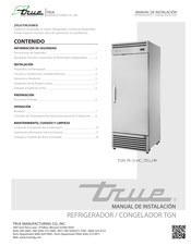 True TGN-1R-1S-HR Manual De Instalación