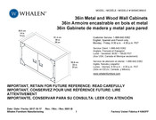 Whalen WSWC36W-E Instrucciones De Montaje