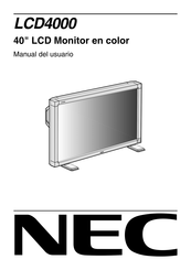 NEC LCD4000 Manual Del Usuario