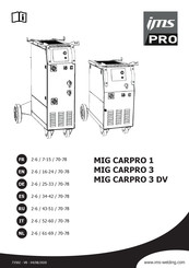 ims PRO MIG CARPRO 3 DV Manual Del Usuario