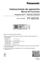 Panasonic PT-RZ570 Instrucciones De Operación