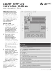 Vertiv GXT5-LIEBERT 16K/20KIRT9UXLN Guía De Instalación Rápida