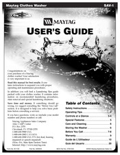 Maytag SAV-1 Guia Del Usuario