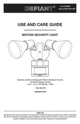 Defiant DFI-5412-WH Manual De Uso Y Cuidado